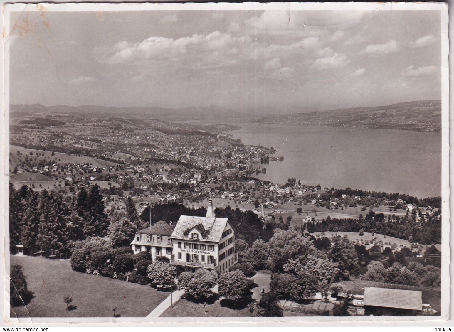 Hotel Schönfels - Feusisberg - AUSLAND-FLUGPOST: Gelaufen 1957 Nach BOMBAY (Indien) - Feusisberg