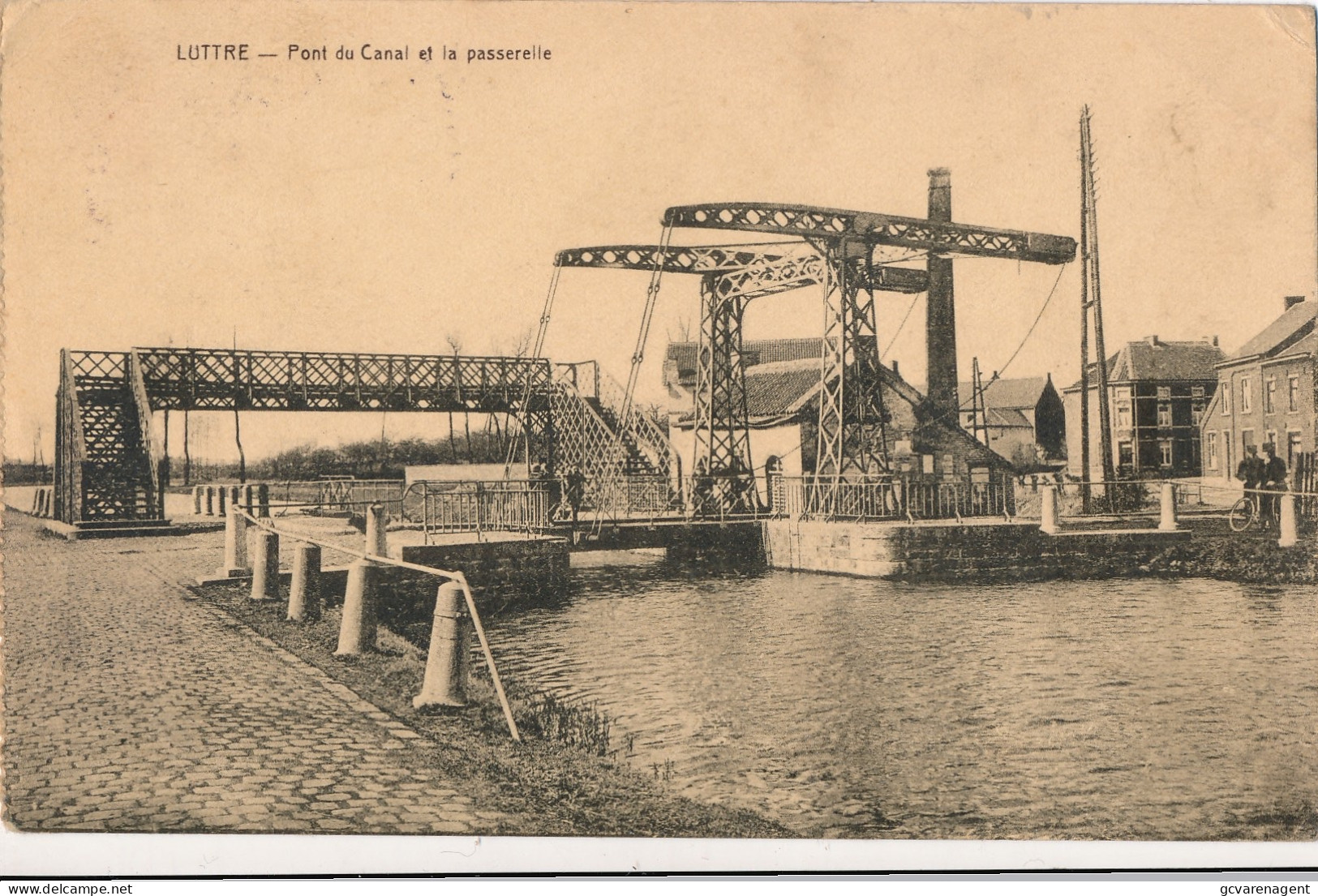 LUTTRE  PONT DU CANAL ET LA PASSERELLE        2 SCANS - Pont-à-Celles