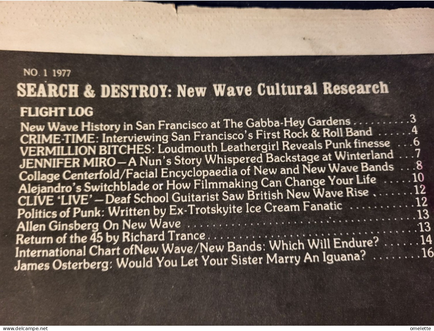 SEARCH AND DESTROY//IGGY POP/GINSBERGJOHNNY ROTTEN /NEW WAVE HISTORY SAN FRANCISCO - Autres & Non Classés