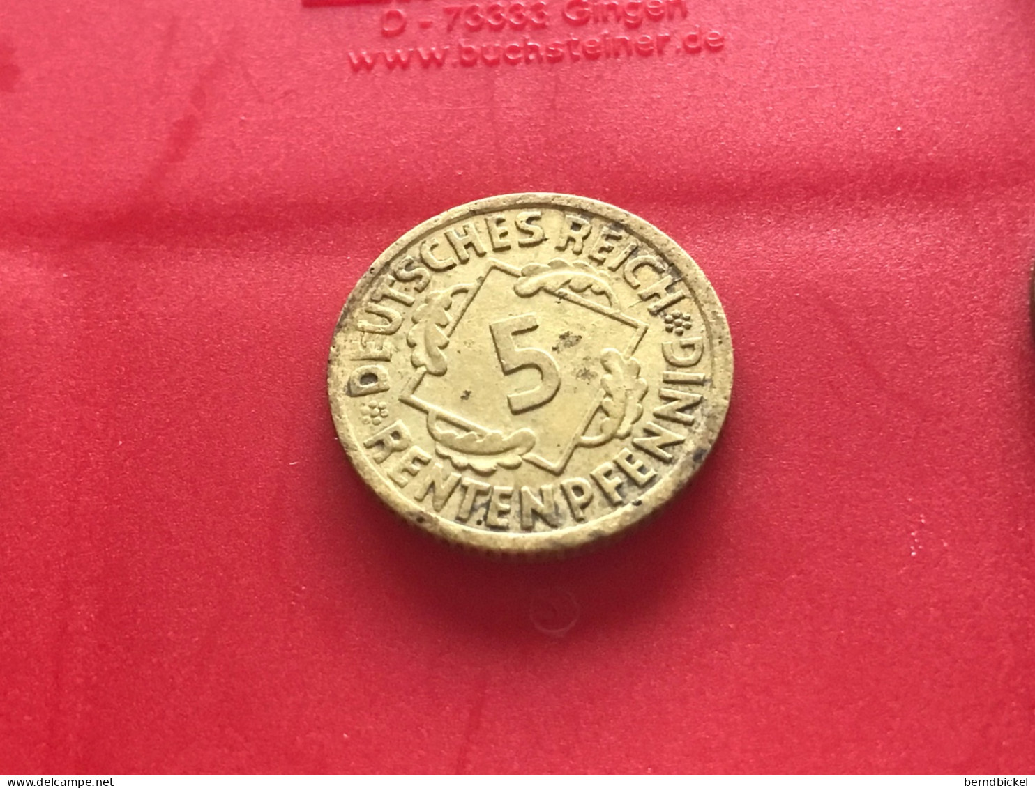 Münze Münzen Umlaufmünze Deutschland Deutsches Reich 5 Pfennig 1924 Münzzeichen A - 5 Rentenpfennig & 5 Reichspfennig