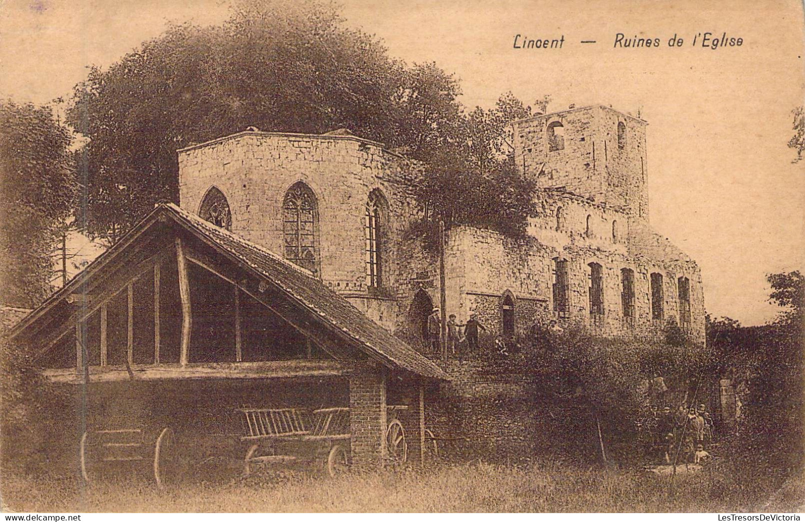 BELGIQUE - LINCENT - Ruines De L'Eglise - Edition H Kaquet Montegnée - Carte Postale Ancienne - Lincent