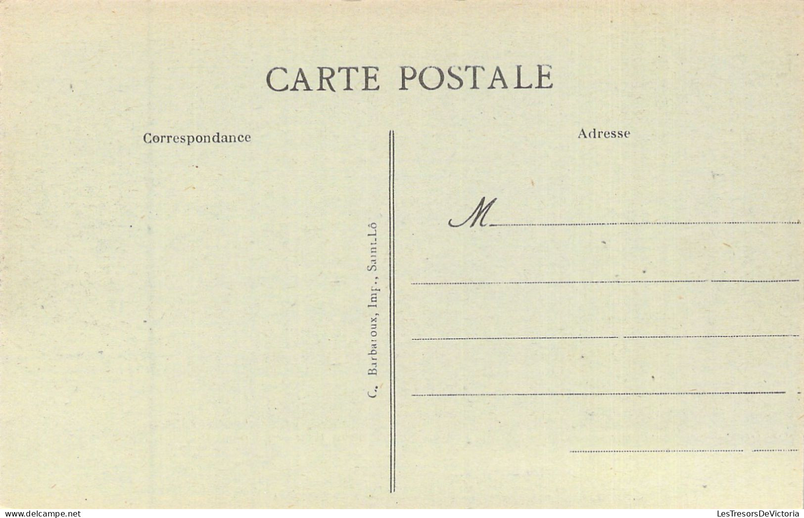 MILITARIA - SAINT LÔ - Caserne Bellevue - L'Intérieur - Carte Postale Ancienne - Cimetières Militaires