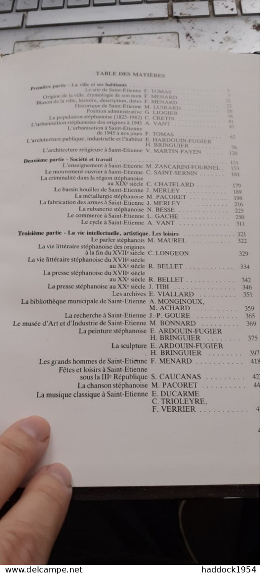 Grande Encyclopédie Du FOREZ Et Des Communes De La Loire Ville De Saint Etienne G.GARDES HORVATH 1984 - Auvergne