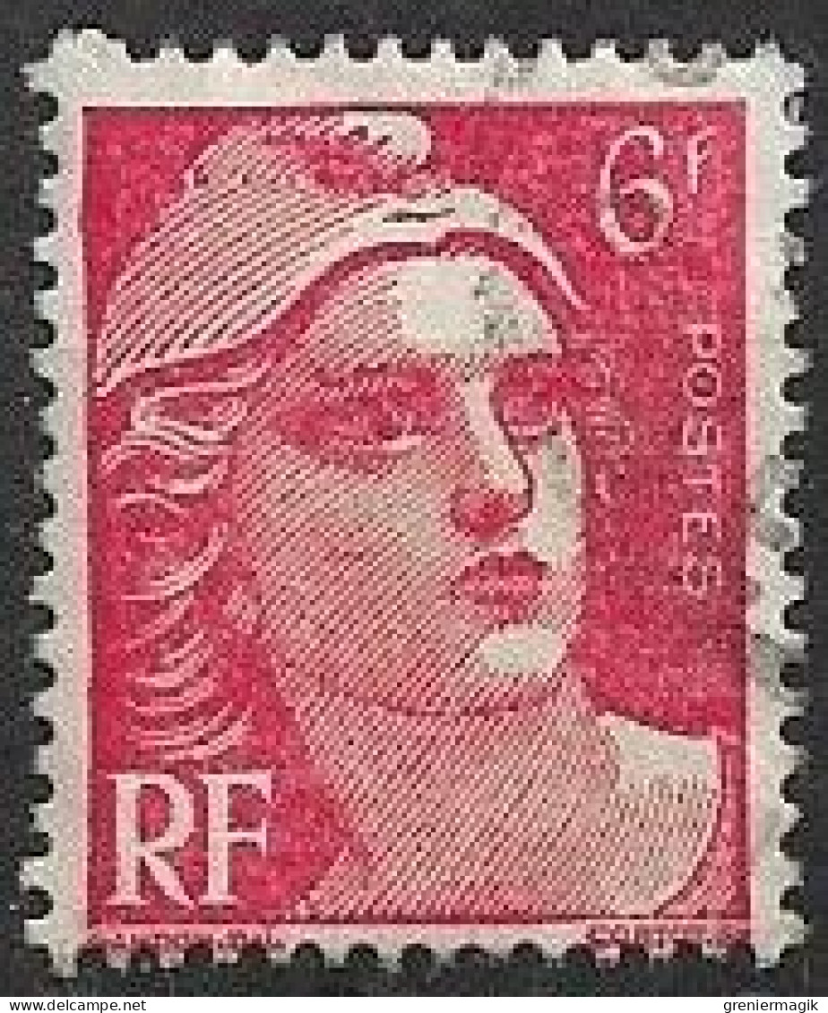 France Marianne De Gandon 6F N°721a Mèches Reliées (variété) Oblitéré - Oblitérés