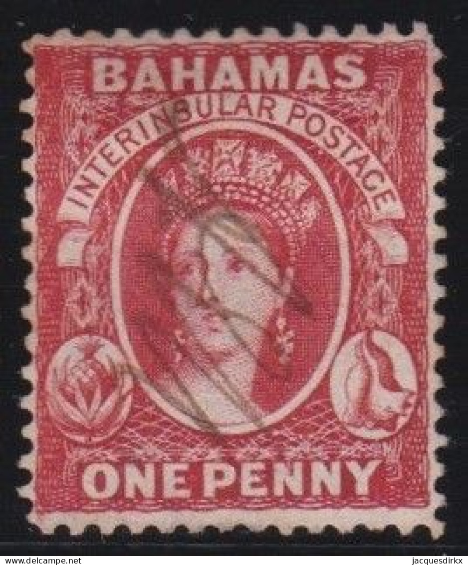 Bahamas        .   SG    .    33 X    .   Wmk Reversed   .     O      .    Cancelled - 1859-1963 Colonia Británica