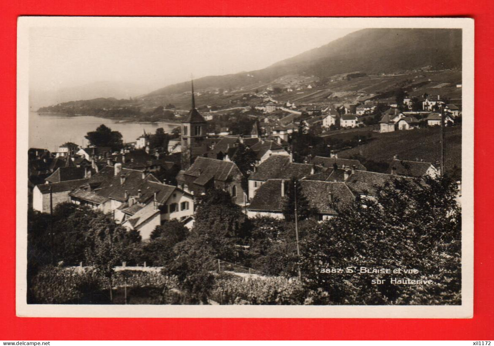 GLF-14  Saint-Blaise Et Vue Sur Hauterive.  Phototypie 3887  NC - Hauterive