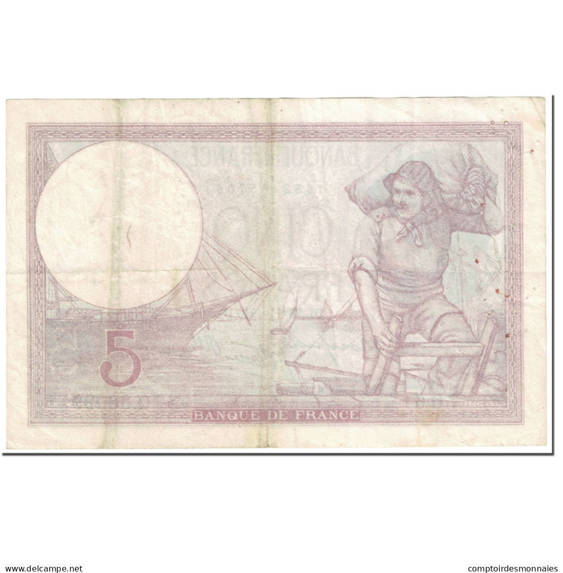 France, 5 Francs, Violet, 1940, 1940-11-28, TB, Fayette:4.15, KM:83 - 5 F 1917-1940 ''Violet''