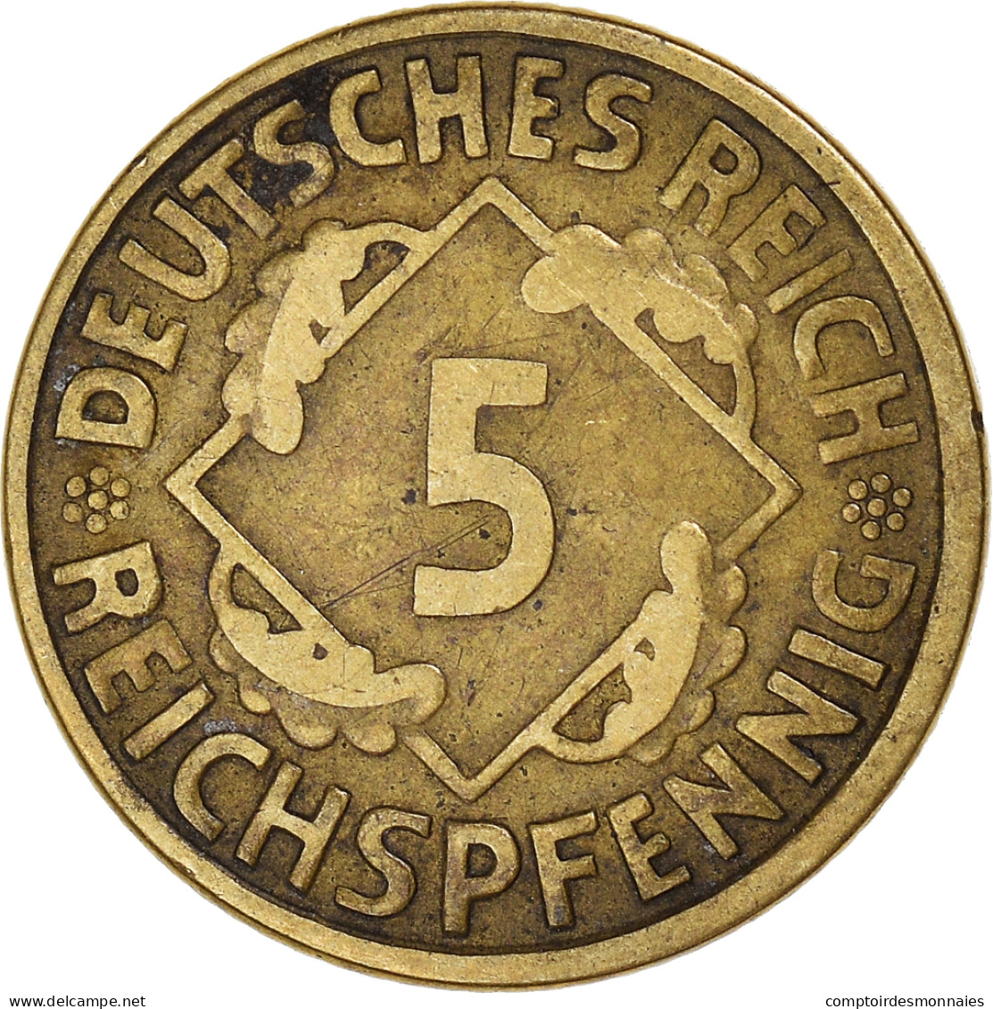 Monnaie, Allemagne, 5 Reichspfennig, 1924 - 5 Rentenpfennig & 5 Reichspfennig