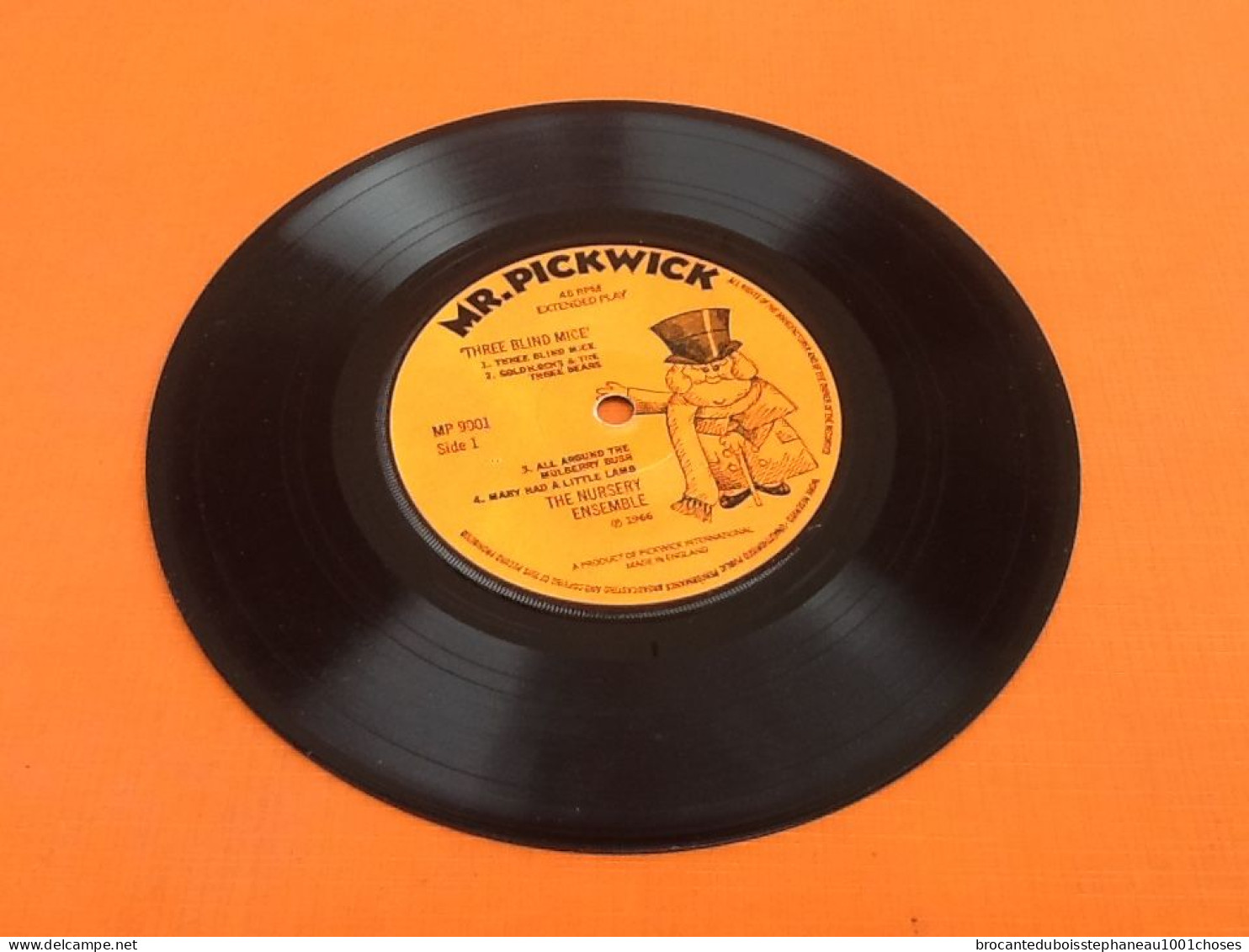 Vinyle 45 Tours Three Blind Mice (3 Souris Aveugles) (1966) Mr Pickwick MP901 - Enfants