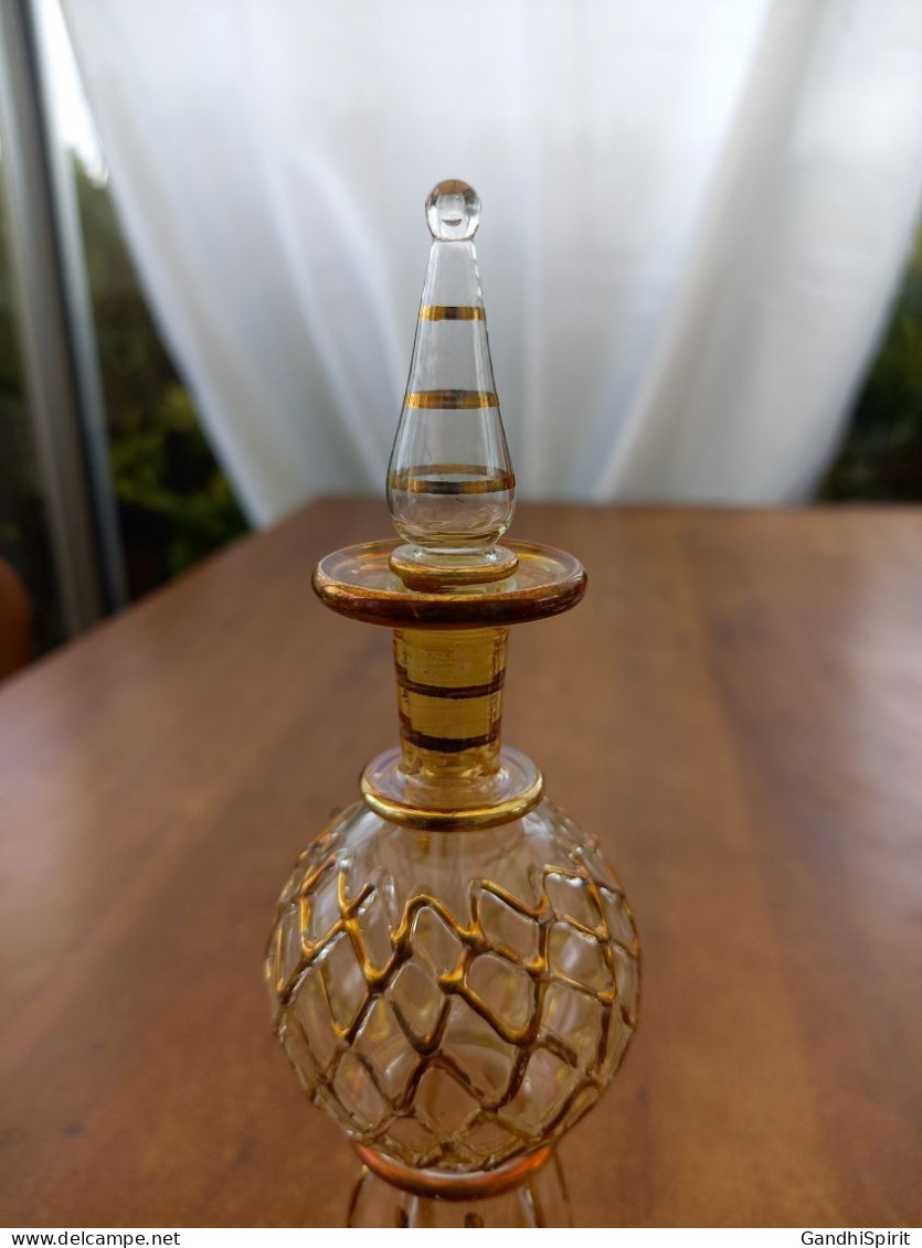 Magnifique Flacon a Parfum - Murano? Verre iridescent, irisé - Vintage, Ancien, Bouteille