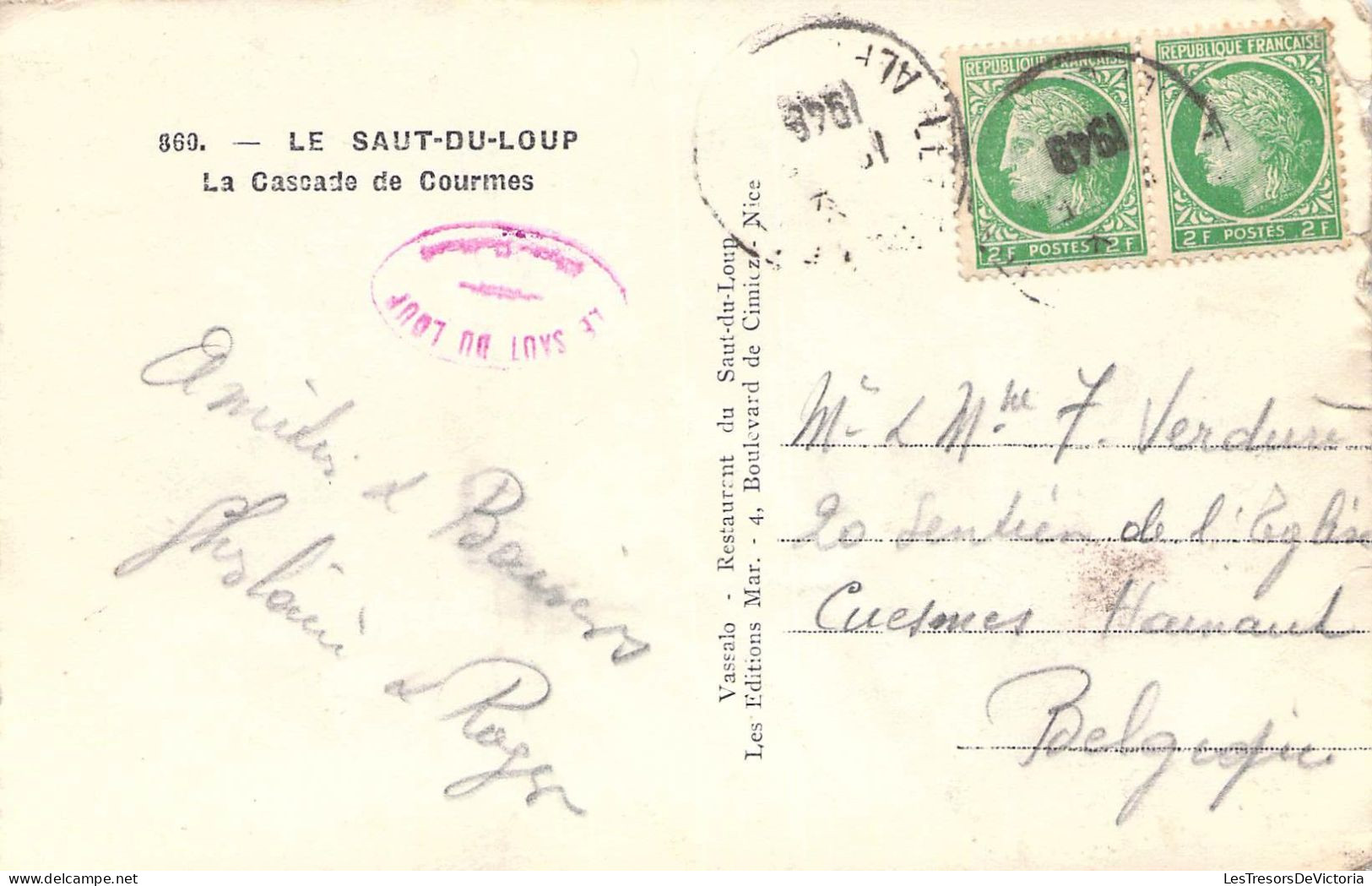 FRANCE - 63 - LE SAUT DU LOUP - La Cascade De Courmes  - Carte Postale Ancienne - Gourdon