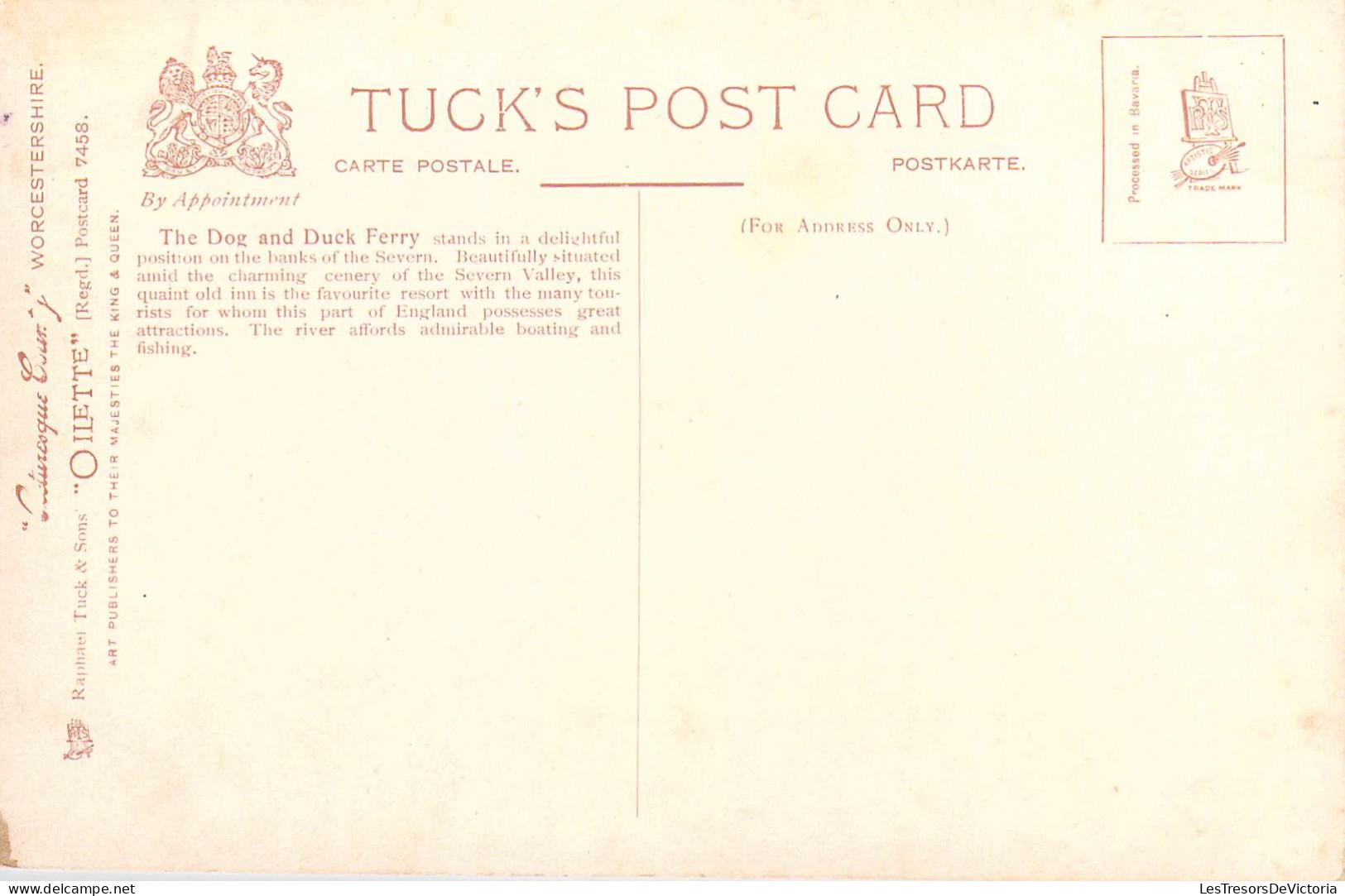 ANGLETERRE - Worcestershire - The Dog & Duck Ferry - Carte Postale Ancienne - Altri & Non Classificati