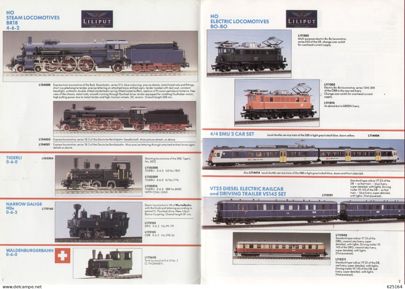 Catalogue LILIPUT 1993 First Class By Bachmann  Spur HO HOe 1:87 - Anglais