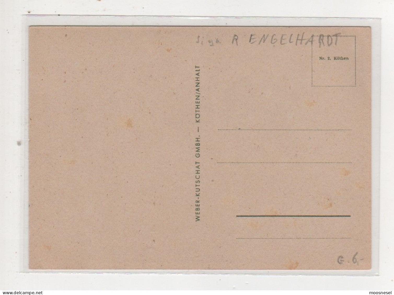 Antike Postkarte -R.ENGELHARD "UNERWÜNSCHTER BESUCH" - Engelhard, P.O. (P.O.E.)