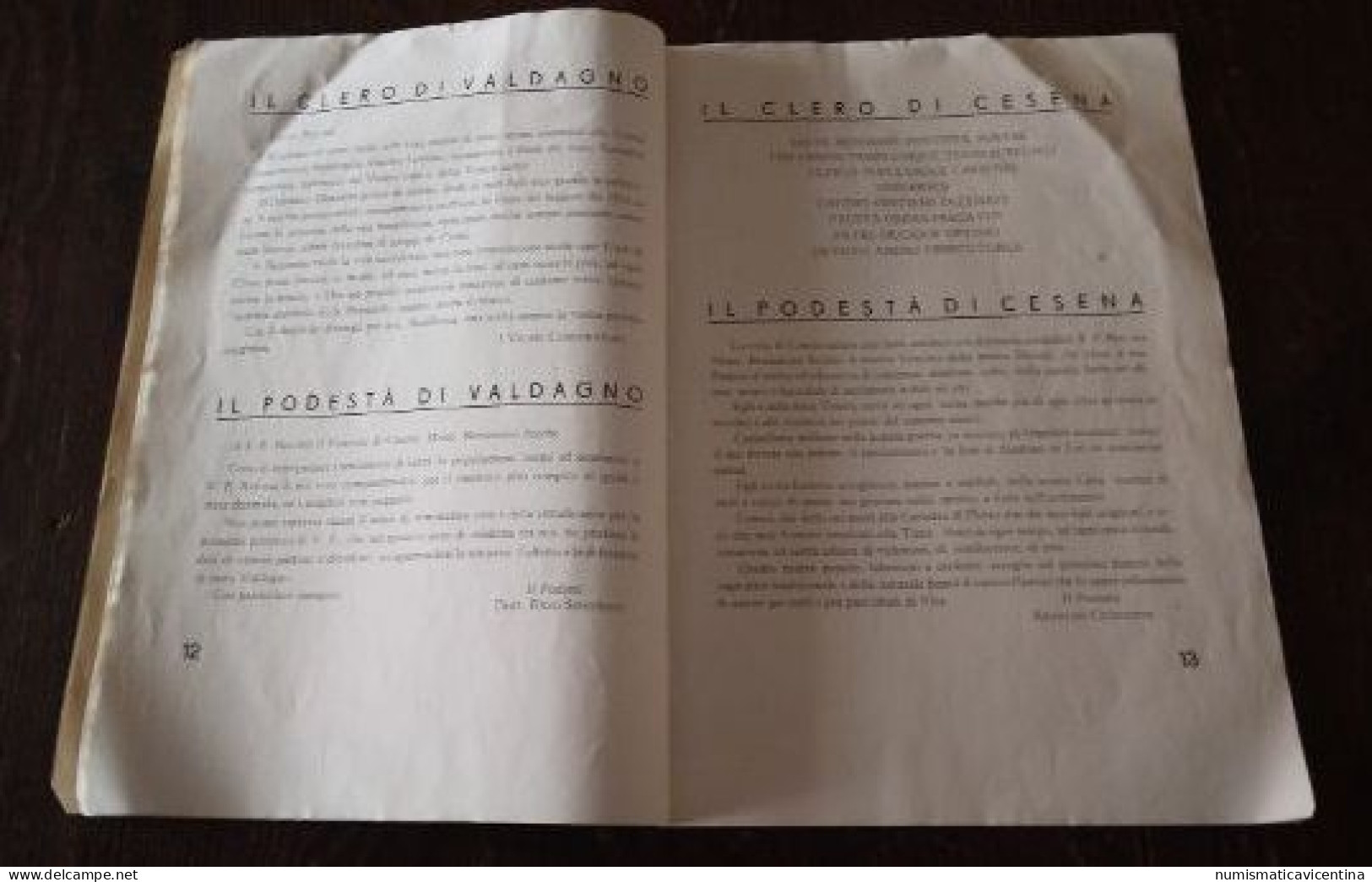 Valdagno 1939 Monsignor Beniamino Socche Valdagnese Consacrato Vescovo Di Cesena Libro A Ricordo Dell'investitura - Religion