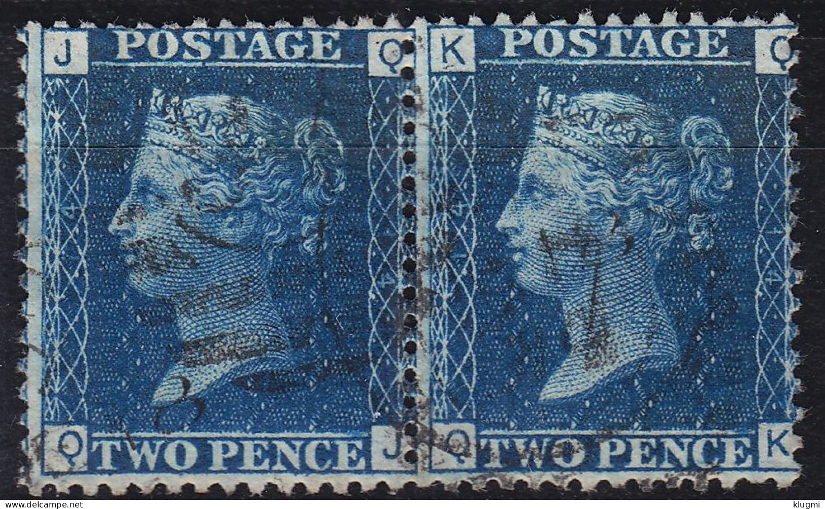 ENGLAND GREAT BRITAIN [1858] MiNr 0017 Pl 14 ( O/used ) [05] 2er - Used Stamps