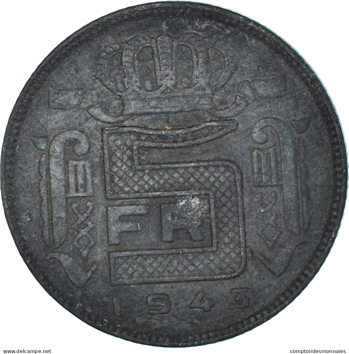 Monnaie, Belgique, 5 Francs, 5 Frank, 1943 - 5 Francs