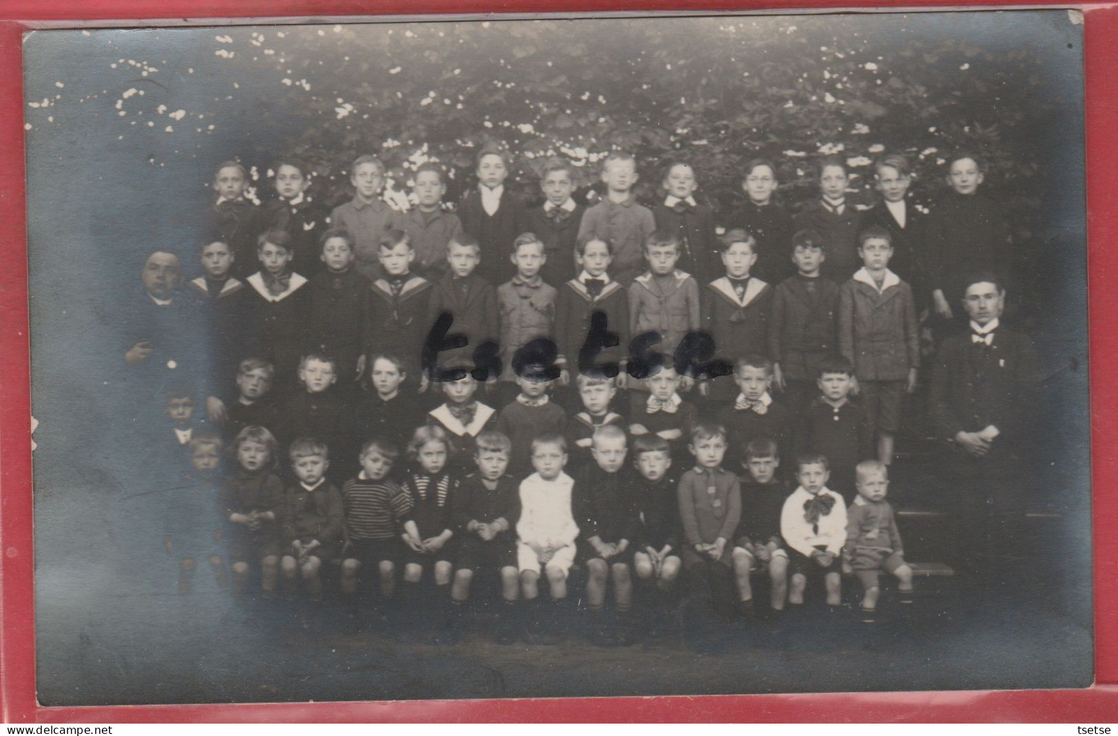 Merbes-le-Château - Ecole Libre Du Sacré-Coeur / Groupe Scolaire Vers 1910 - Carte Photo ( Voir Verso ) - Merbes-le-Château