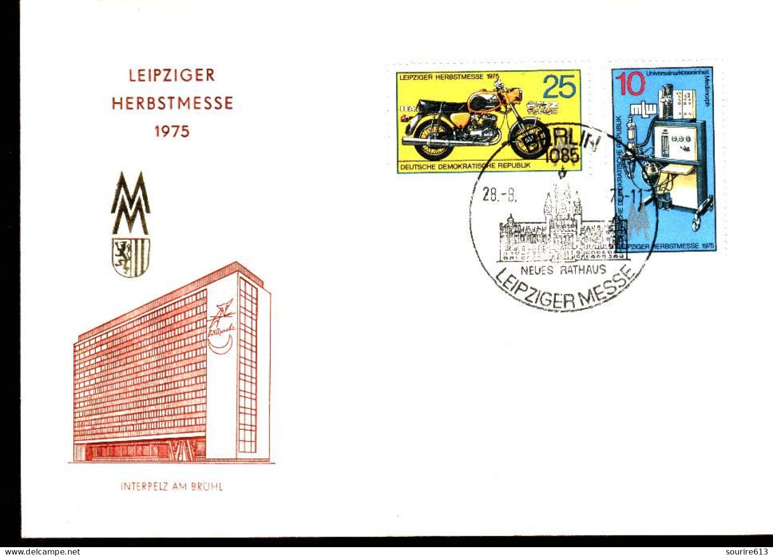 Fdc Allemagne 1975 Santé Drogue Unité Narcotique Medimorph Moto MZ TS 250 - Drogen