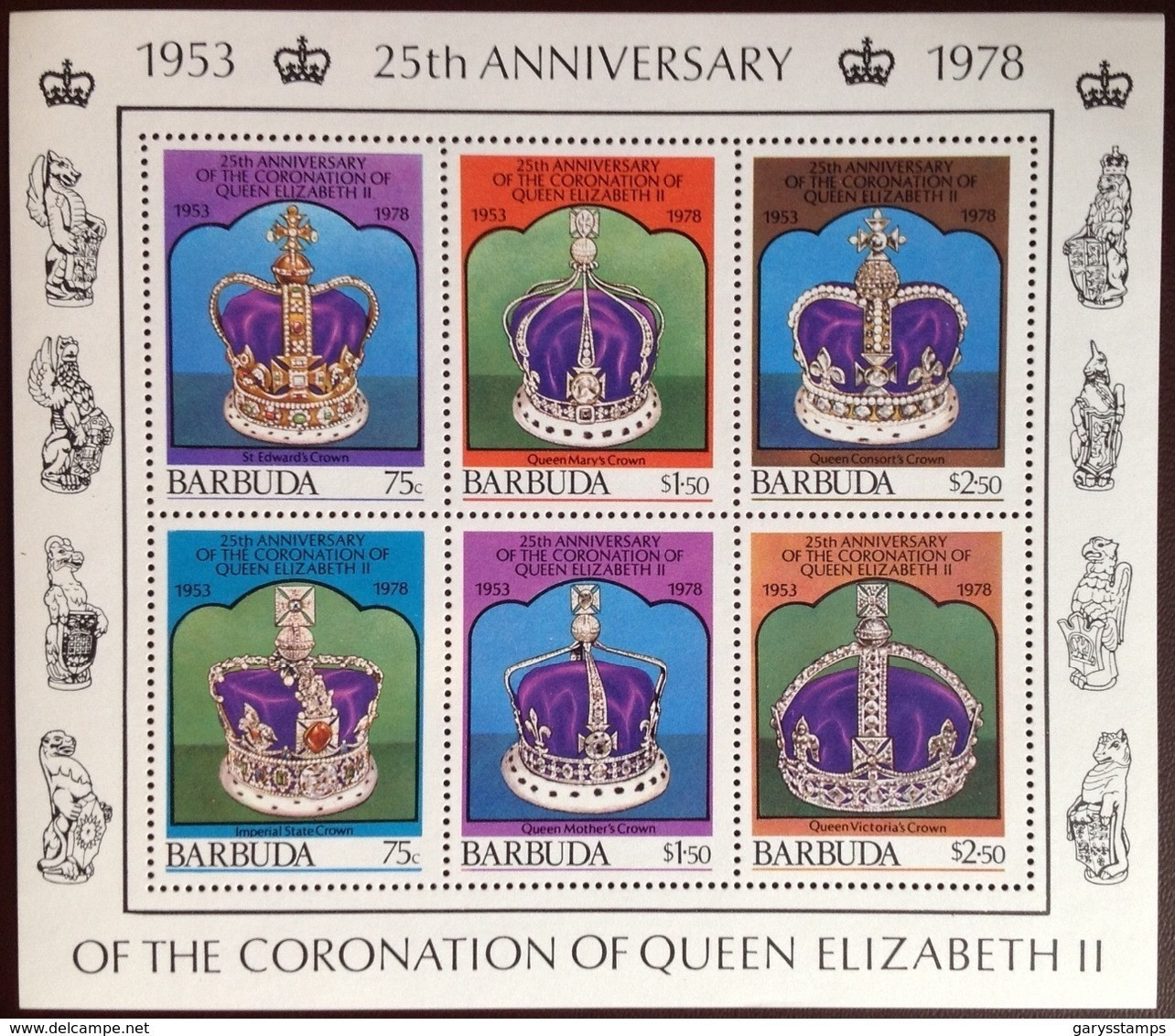 Barbuda 1978 Coronation Anniversary Minisheet MNH - Barbuda (...-1981)