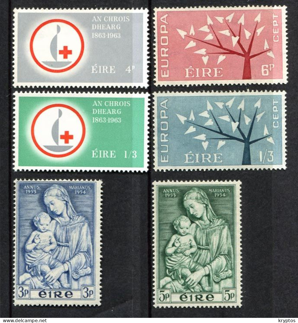 Ireland 1954-63. 3 Complete Sets. MINT (never Hinged) - Unused Stamps