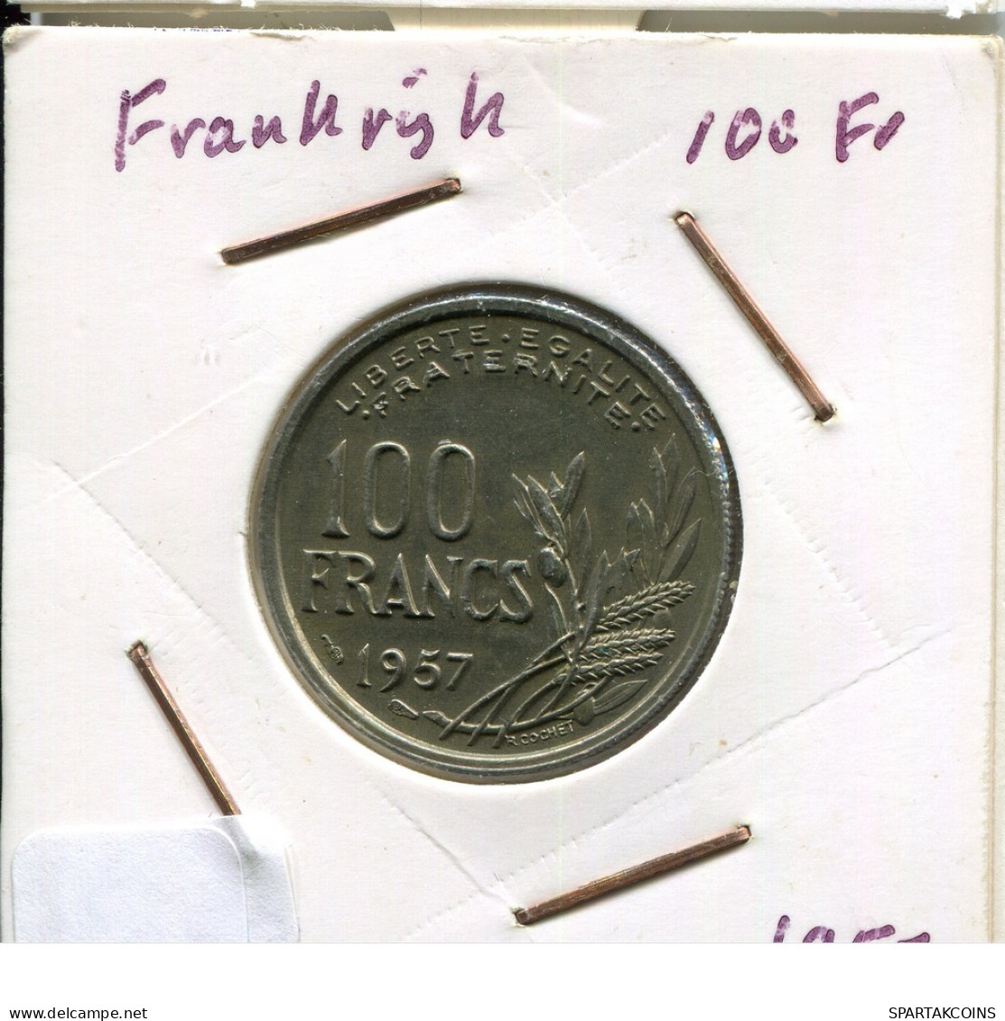 100 FRANCS 1957 FRANCIA FRANCE Moneda #AM699.E - 100 Francs