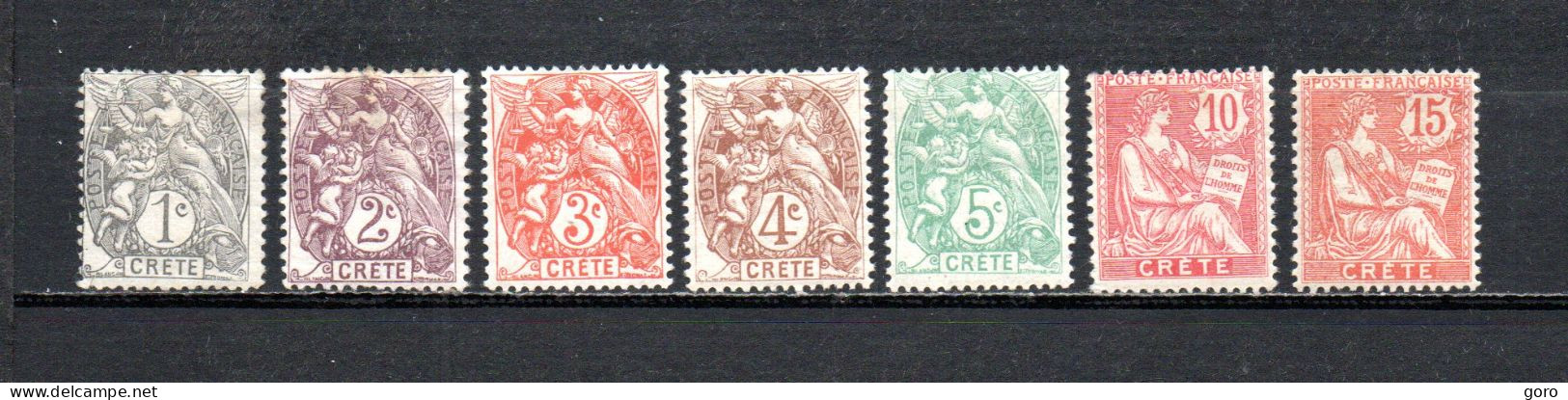 Creta   1902-03  .-   Y&T  Nº   1/7 - Oblitérés