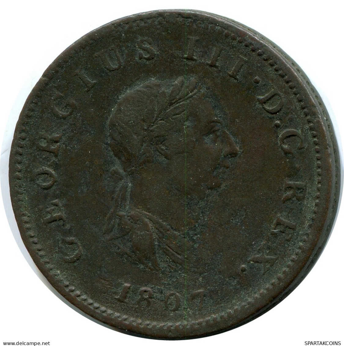 FARTHING 1807 UK GROßBRITANNIEN GREAT BRITAIN Münze #AZ778.D - A. 1 Farthing