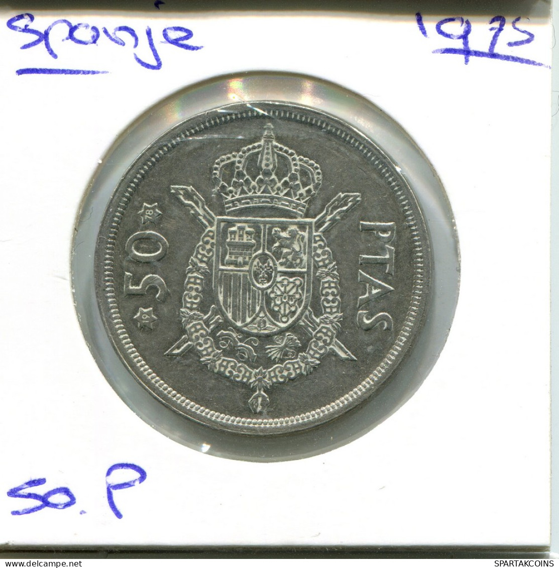 50 PESETAS 1975 SPANIEN SPAIN Münze #AR845.D - 50 Pesetas