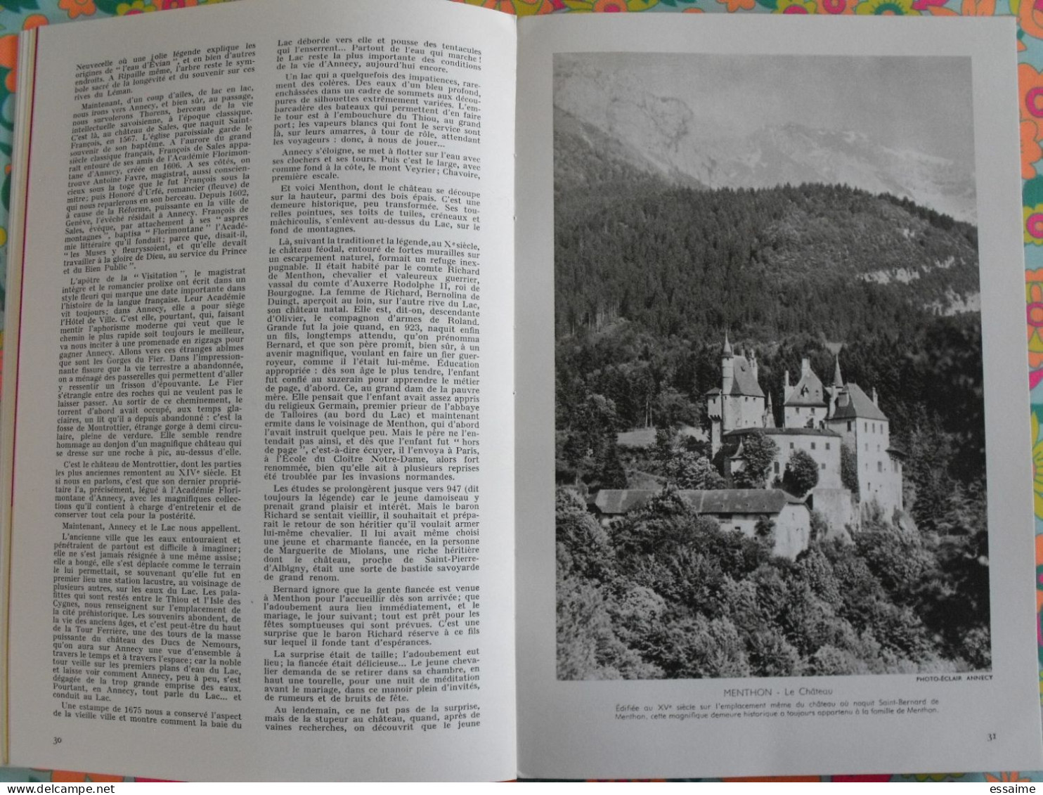 La France à table n° 133. 1968. Haute-Savoie. yvoire thonon évian dranse chamonix houches argentière megève. gastronomie