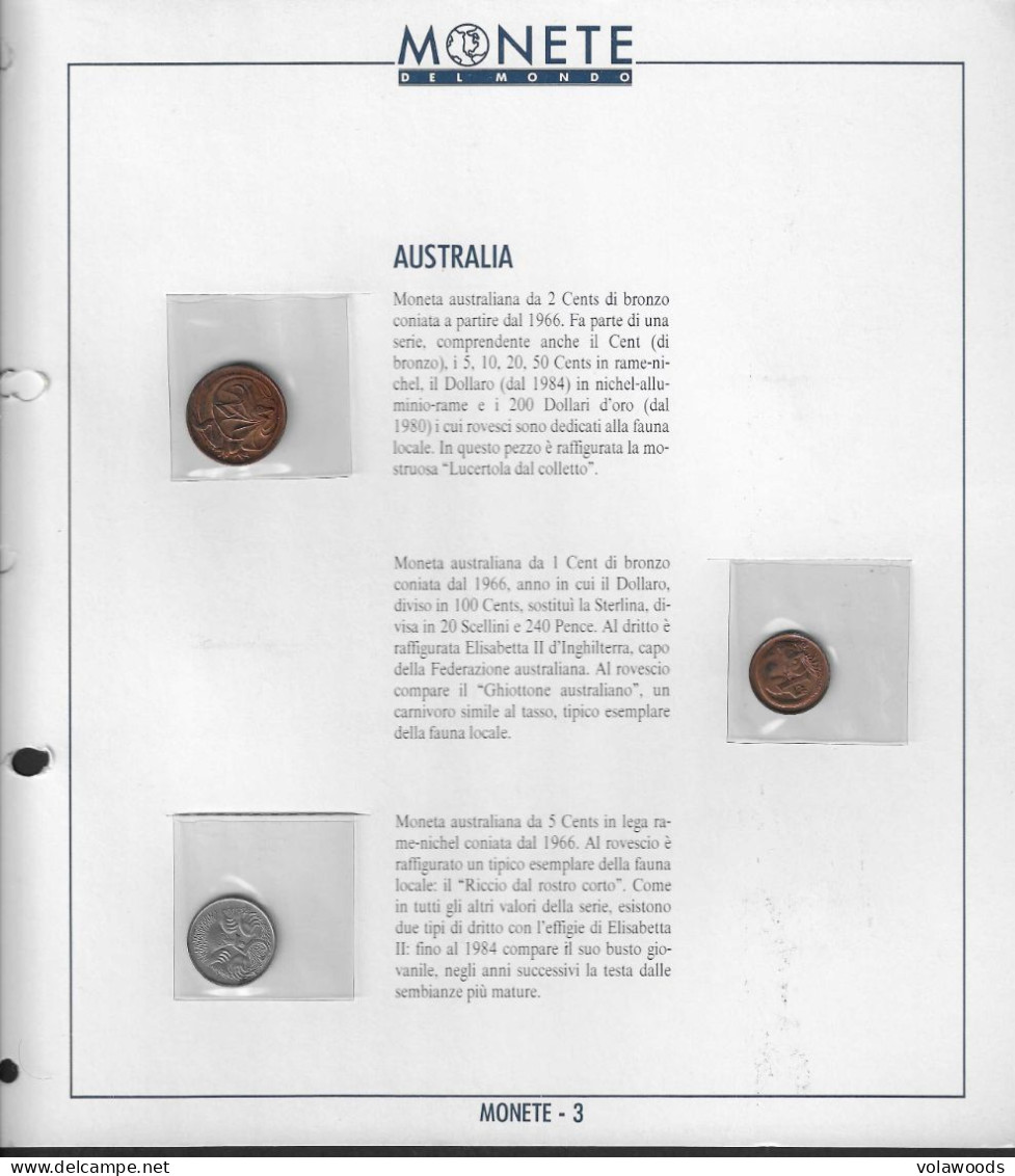Australia - Monete Del Mondo - Fascicolo 3: 1, 2, 5 Cents UNC 1989 - Cent