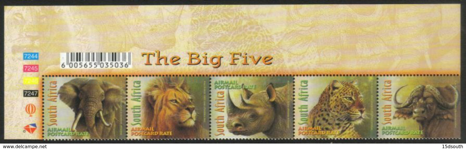 South Africa - 2001 Big Five Set (**) # SG 1258a - Nuovi