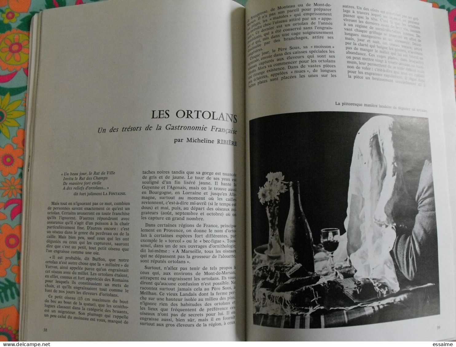 La France à table n° 6. 1977. yonne vézelay biarritz grosbois tour eiffel ortolan auxerre noyers sens . gastronomie