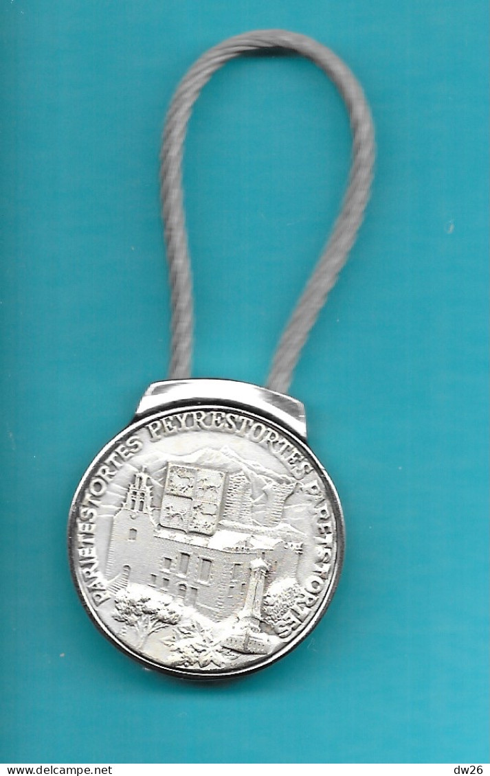 Porte-clefs Souvenir De Peyrestortes (Parestortes, Pyrénées Orientales) Médaille En Argent - Obj. 'Souvenir De'