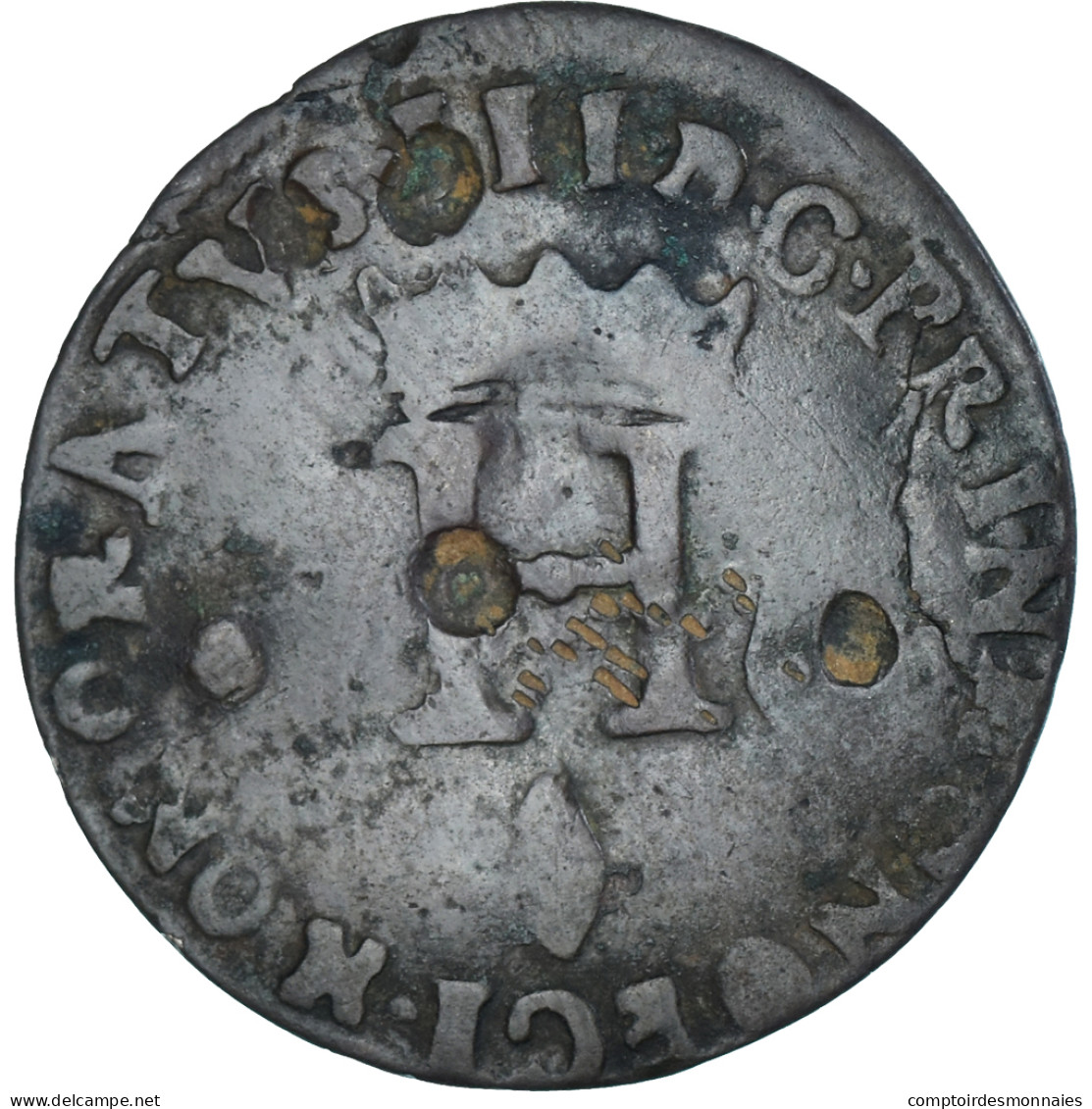 Monnaie, Monaco, Honore III, Six Deniers Dits "dardenne", 1735, Monaco, B+ - 1505-1795 Van Lucien Ier Tot Honoré III