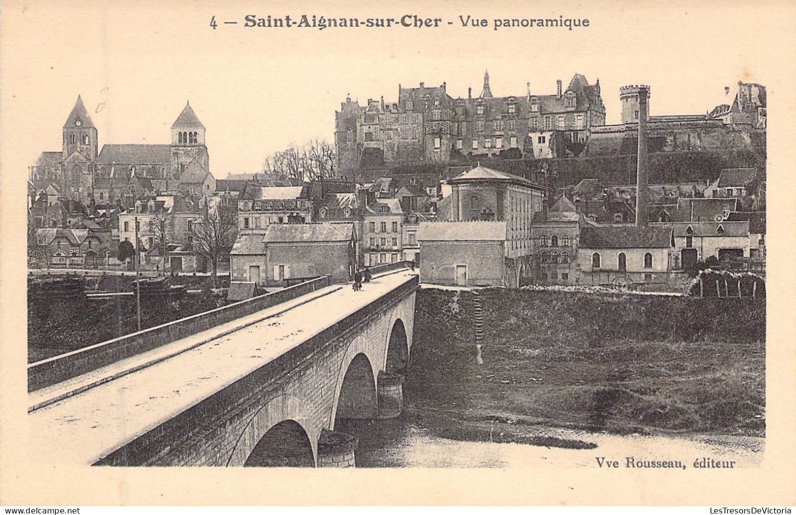 FRANCE - 41 - ST AIGNAN - Vue Panoramique - Editeur Vve Rousseau - Carte Postale Ancienne - Saint Aignan