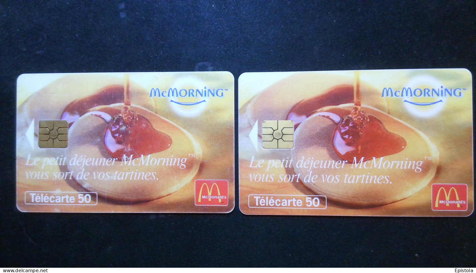 ► France:  McDONALD McMORNING  McDonald's -  Lot 2 Télécartes  - - Lebensmittel