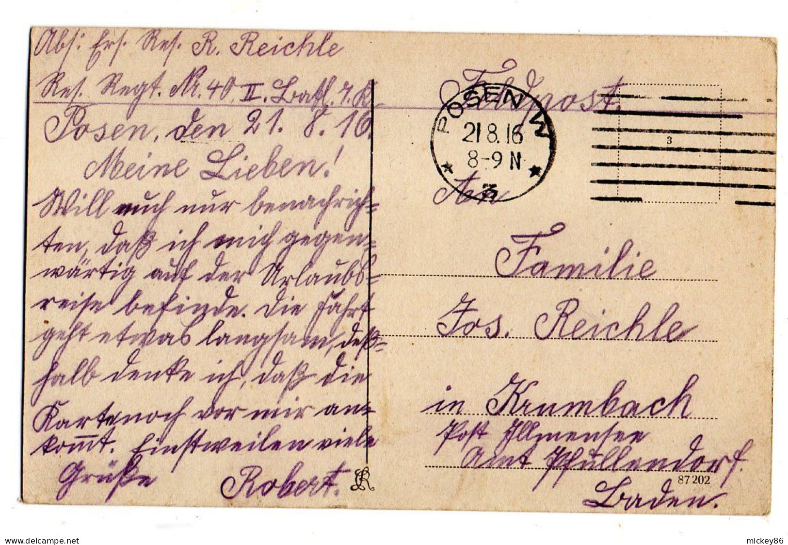 Allemagne--POSEN -1916-- Rathaus.........colorisée  ....cachet  POSEN W - Posen