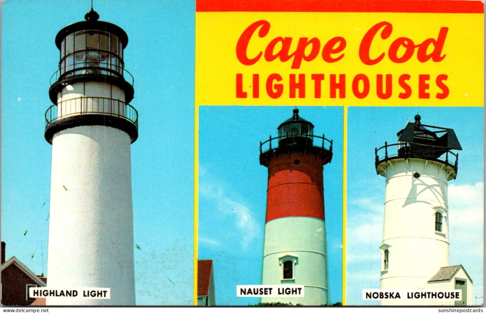 Massachusetts Cape Cod Lighthouse Highland Nauset And Nobska Lighthouses - Cape Cod