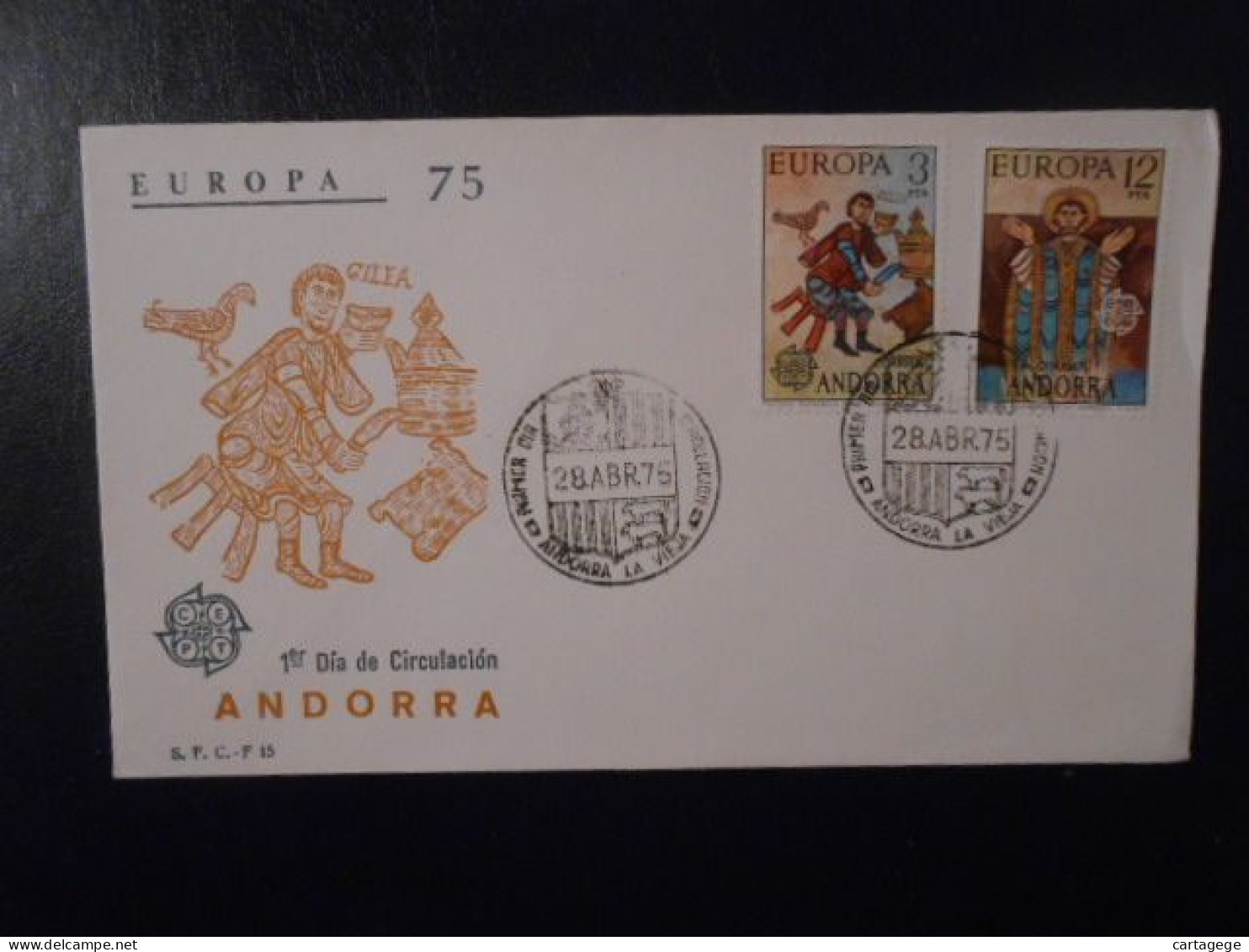 ANDORRE ESPAGNE FDC YT89/90 EUROPA 1975, ANDORRE LA VIEILLE - Other & Unclassified