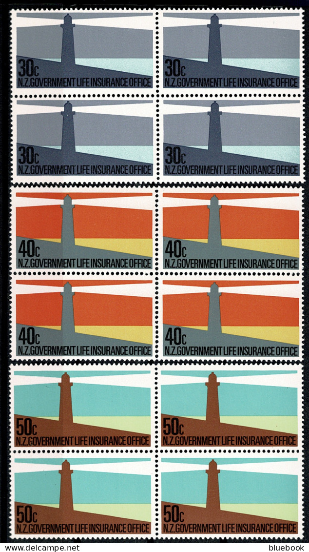 Ref 1609 - 1981 New Zealand Life Insurance Stamps In Blocks Of 4  - MNH Stamps SG L64/69 - Nuevos