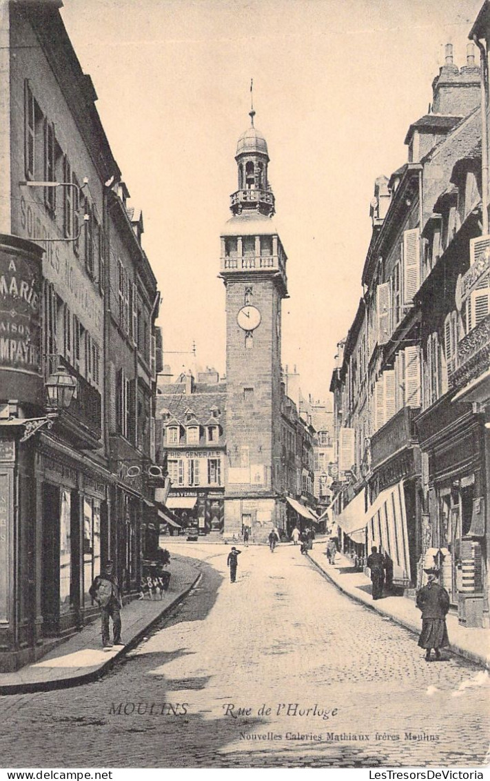 FRANCE - 03 - MOULINS - Rue De L'Horloge - Carte Postale Ancienne - Moulins