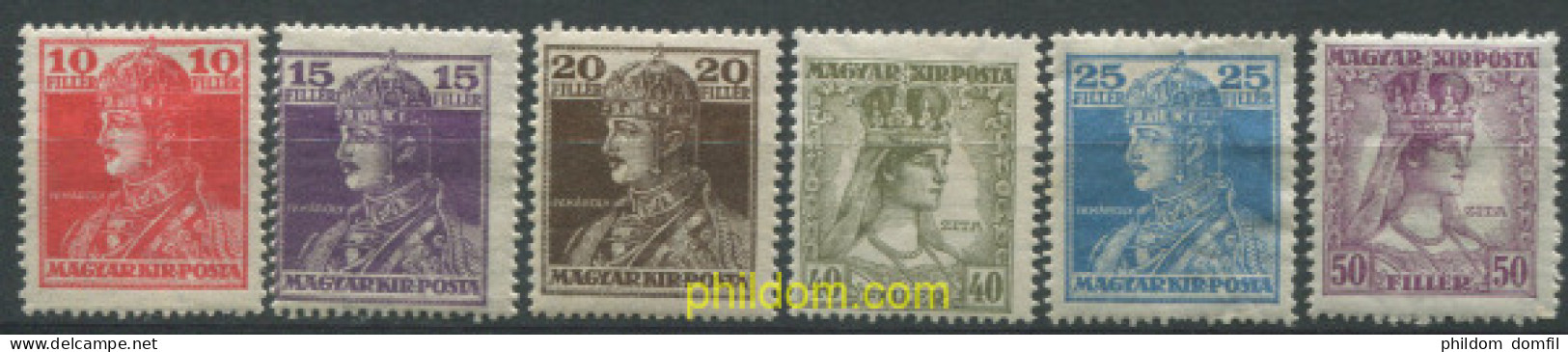 700994 HINGED HUNGRIA 1918 REY CARLOS IV Y REINA ZITA - Nuovi