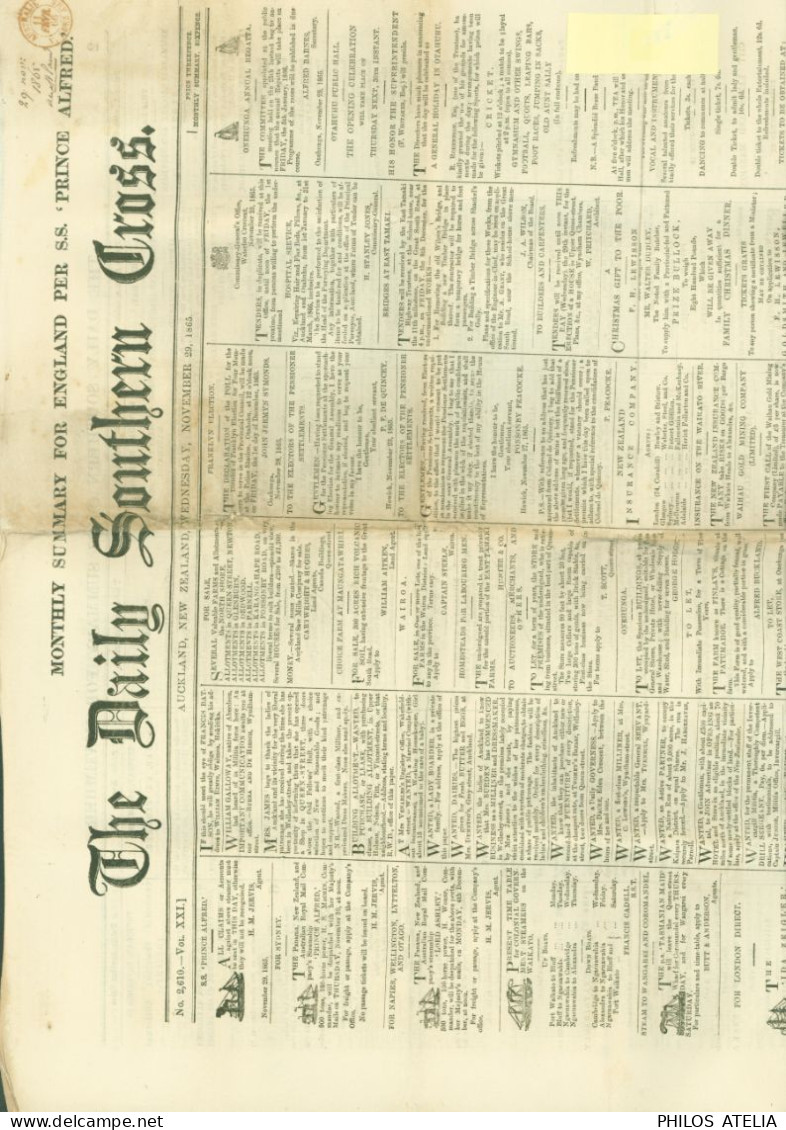 Maritime Australie V Suez Amb 11 FEV 66 Paquebot Anglais Journal The Daily Southern Cross Auckland New Zealand - Covers & Documents