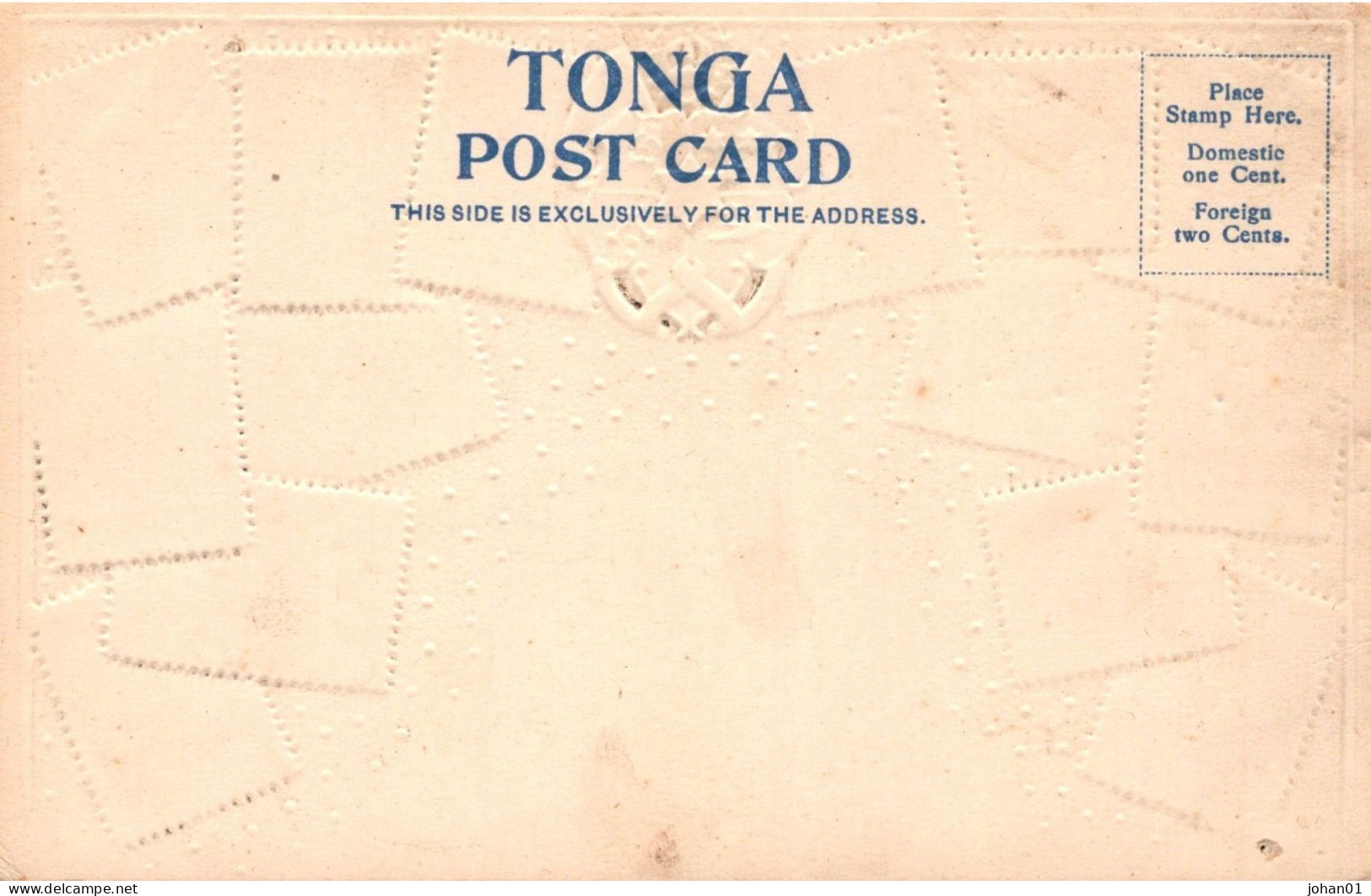 TOGA- TONGA - 1900s - Embossed Pc With Stamps - Tonga