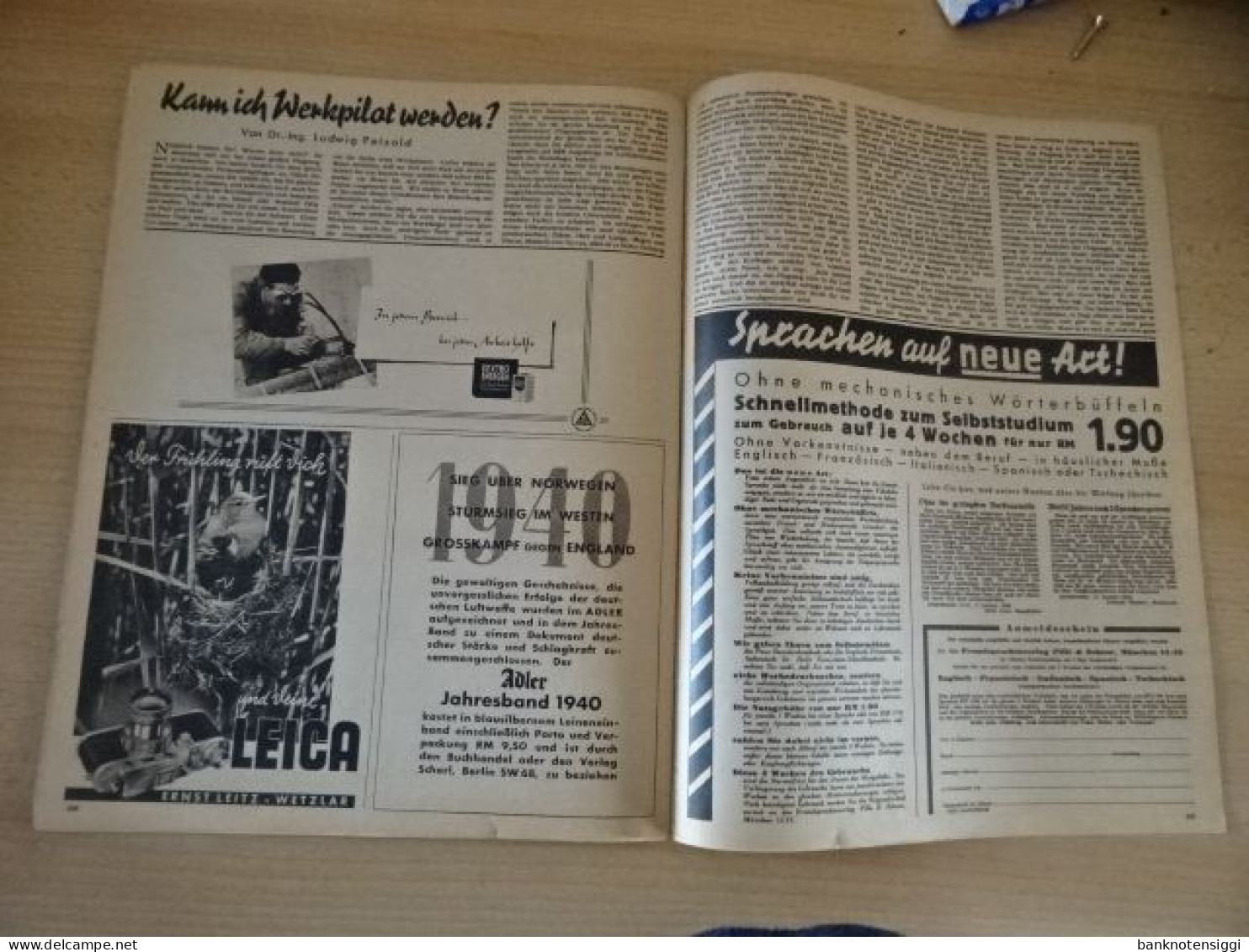 1 Zeitschrift Der Adler Heft 8 Berlin 10 April 1941