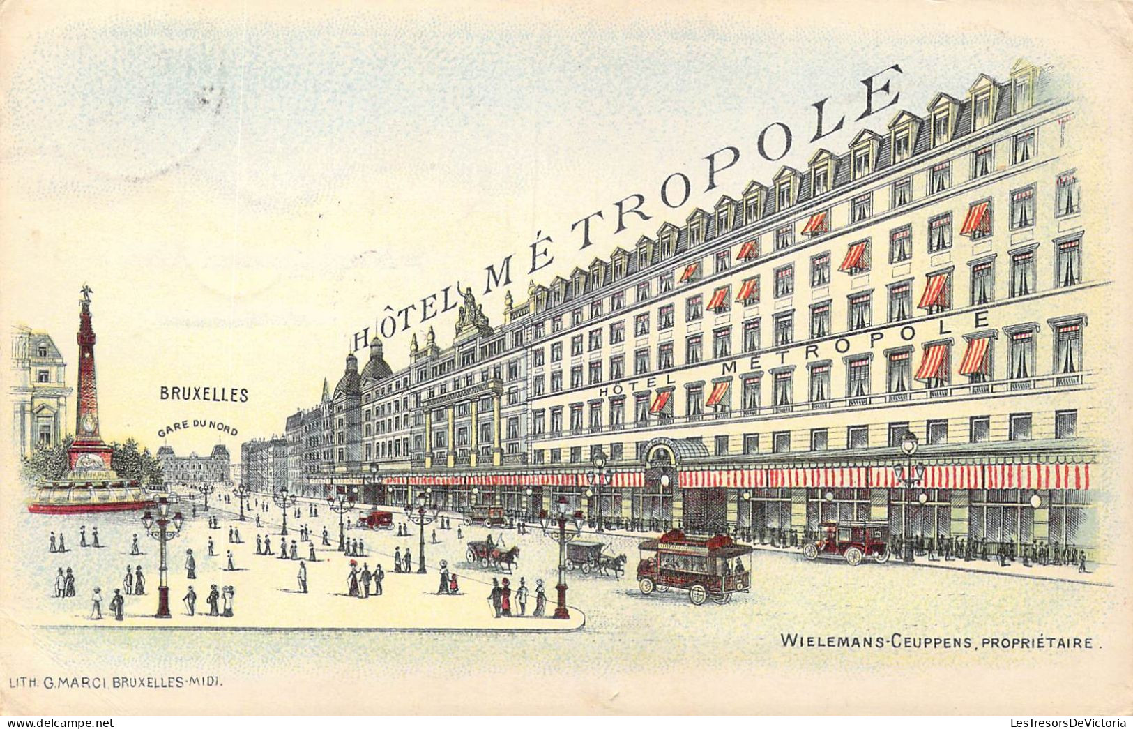 BELGIQUE - Bruxelles - Hôtel Métropole - Gare De Nord - Carte Postale Ancienne - Cafés, Hôtels, Restaurants