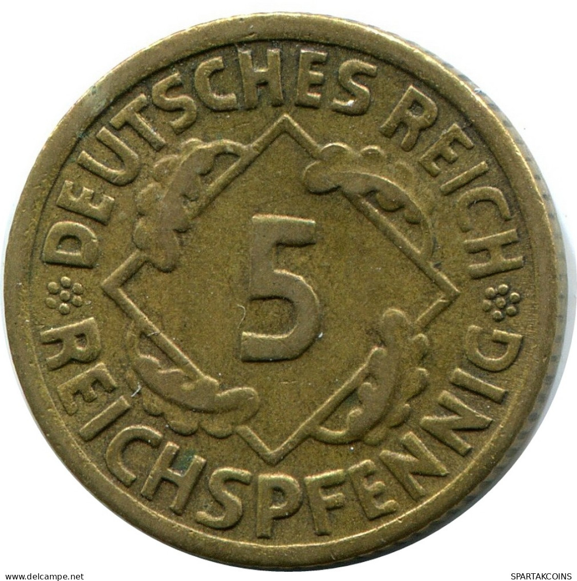 5 REICHSPFENNIG 1925 F ALEMANIA Moneda GERMANY #DB877.E - 5 Rentenpfennig & 5 Reichspfennig