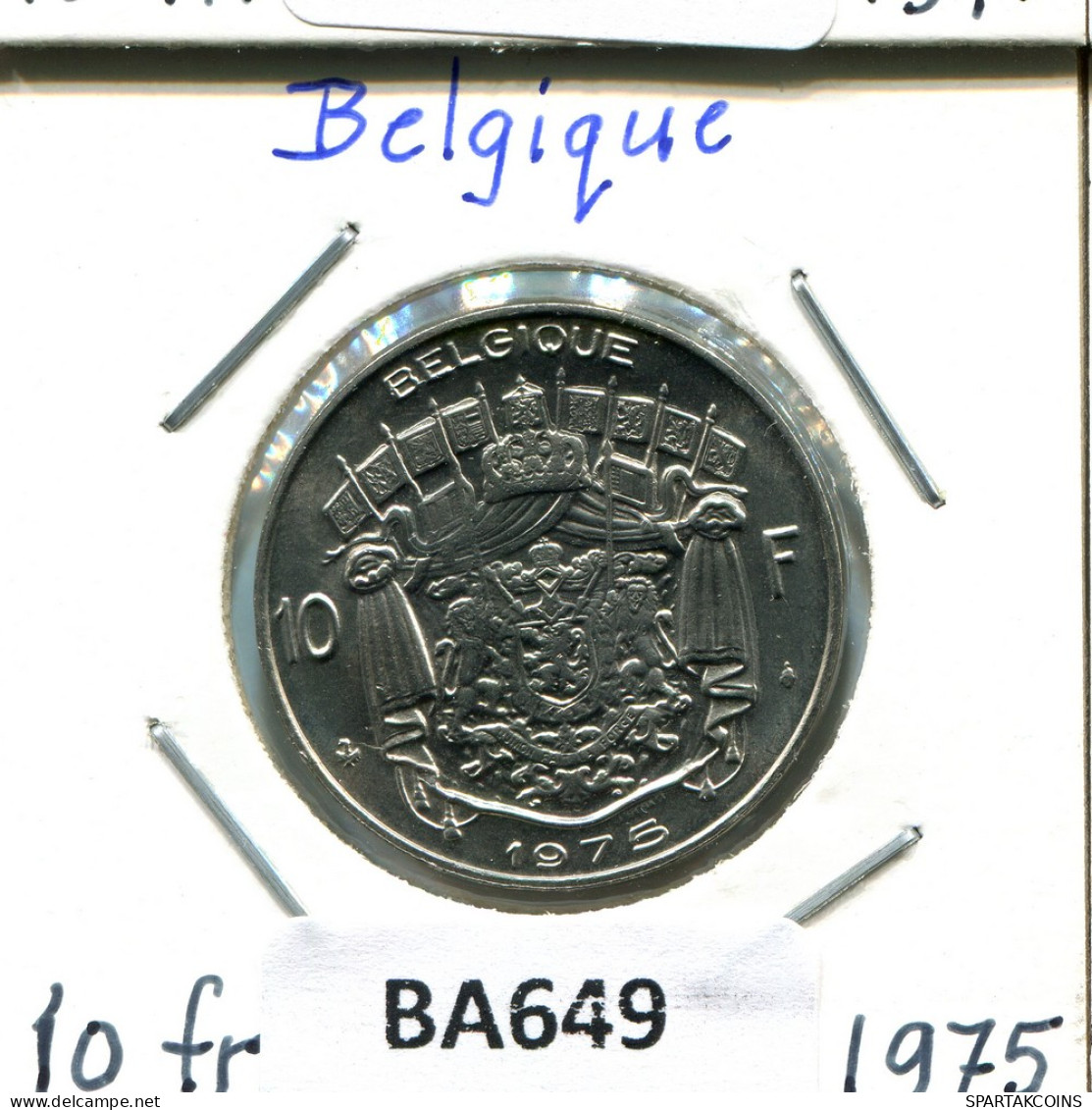 10 FRANCS 1975 Französisch Text BELGIEN BELGIUM Münze #BA649.D - 10 Francs