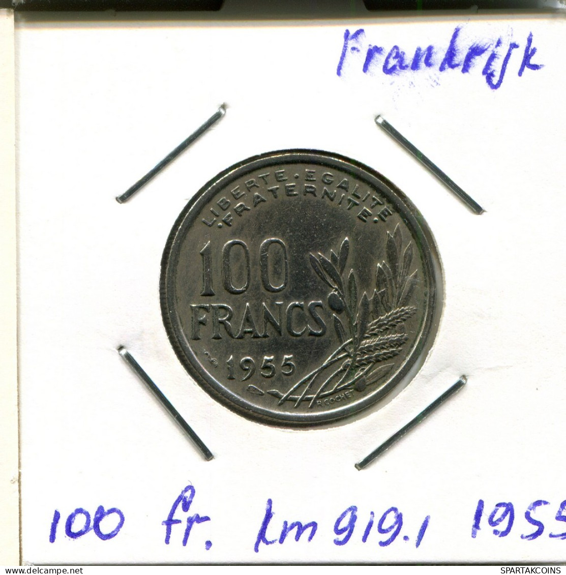 100 FRANCS 1955 FRANKREICH FRANCE Französisch Münze #AM451.D - 100 Francs